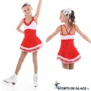 white and Red Xpresion skating dress
