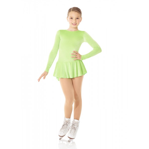 Robe de patinage artistique, Mondor 2936, En velour imprimé brillant - Orya  par Virevolte