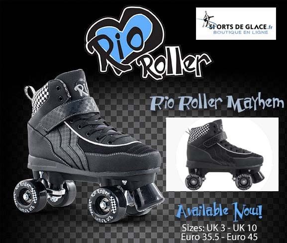 Rio roller Mayhem Roller Quad noirs - SPORTS DE GLACE France