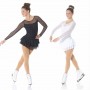 Robe patinage Mondor scintillante blanche