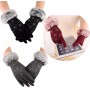 touch screen rhinestones gloves