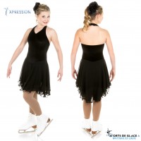 Classical velvet ice dance dress