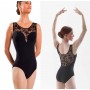 Black Elegant floral lace leotard