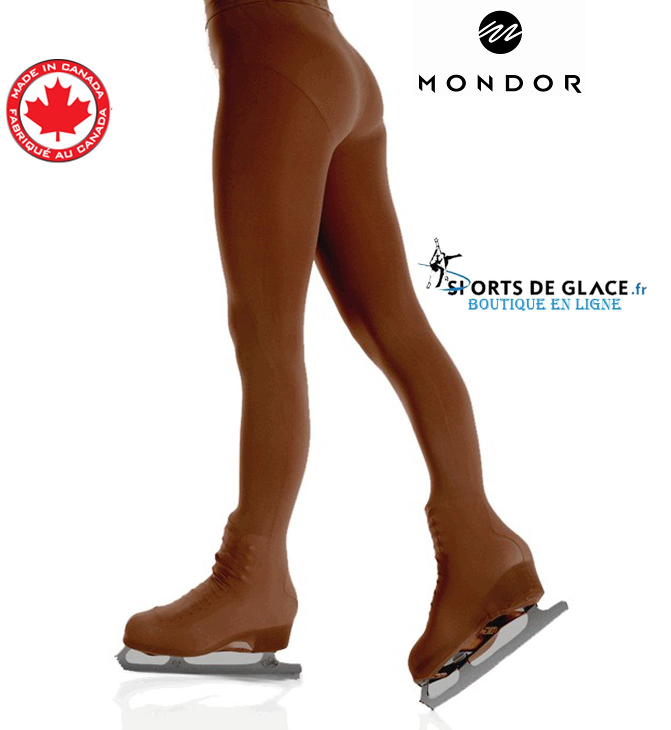 Brown over the boot skating tights - SPORTS DE GLACE France