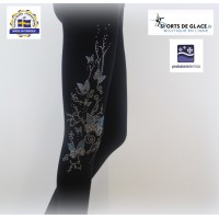 Legging polaire strass papillons