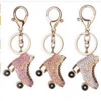 Porte clé roller patins à roulettes Strass
