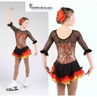 Fire spanish skating dress 6-8