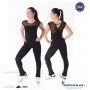 Black matte skating unitard