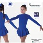 Royal blue warm fleeceskating dress