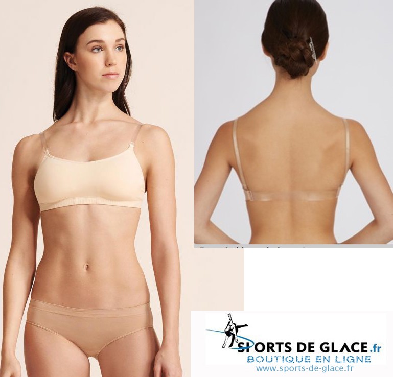 soutien gorge chair bretelles transparentes