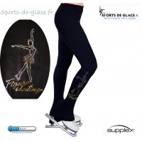 Pantalon de patinage avec motif patineuse brillante