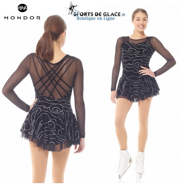 Robe de patinage artistique, Mondor 2936, En velour imprimé