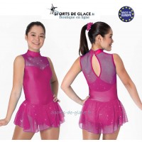 Robe De Patinage Artistique Femmes Filles Robes De Danse Robe De Patinage  sur Glace T-Shirt À Manches Longues D'entraînement Haute Élasticité  Vêtements De Patinage,Khaki-Child10 : : Mode