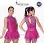 Robe de patinage lycra rose fuschia