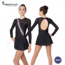 Black skating dress with silver rhinestuds