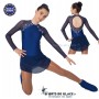 Robe de patinage Lycra Marine avec strass