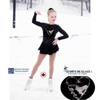 Training skating dress with Rhinestones