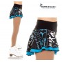 Black and Blue double ice skating skirt