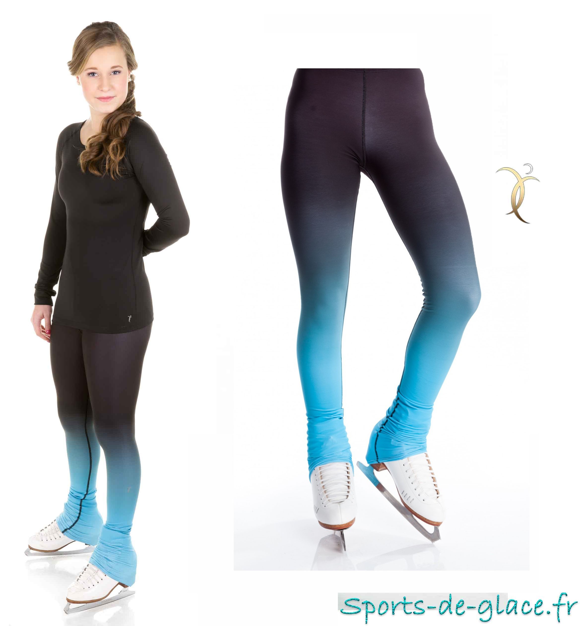 Faded Blue legging for ice skating practice - SPORTS DE GLACE France