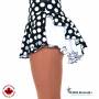 Jerry's Double Back Skirt - Black and White dots