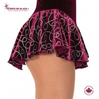 Jupe de patineuse Glitter Loop Bordeaux