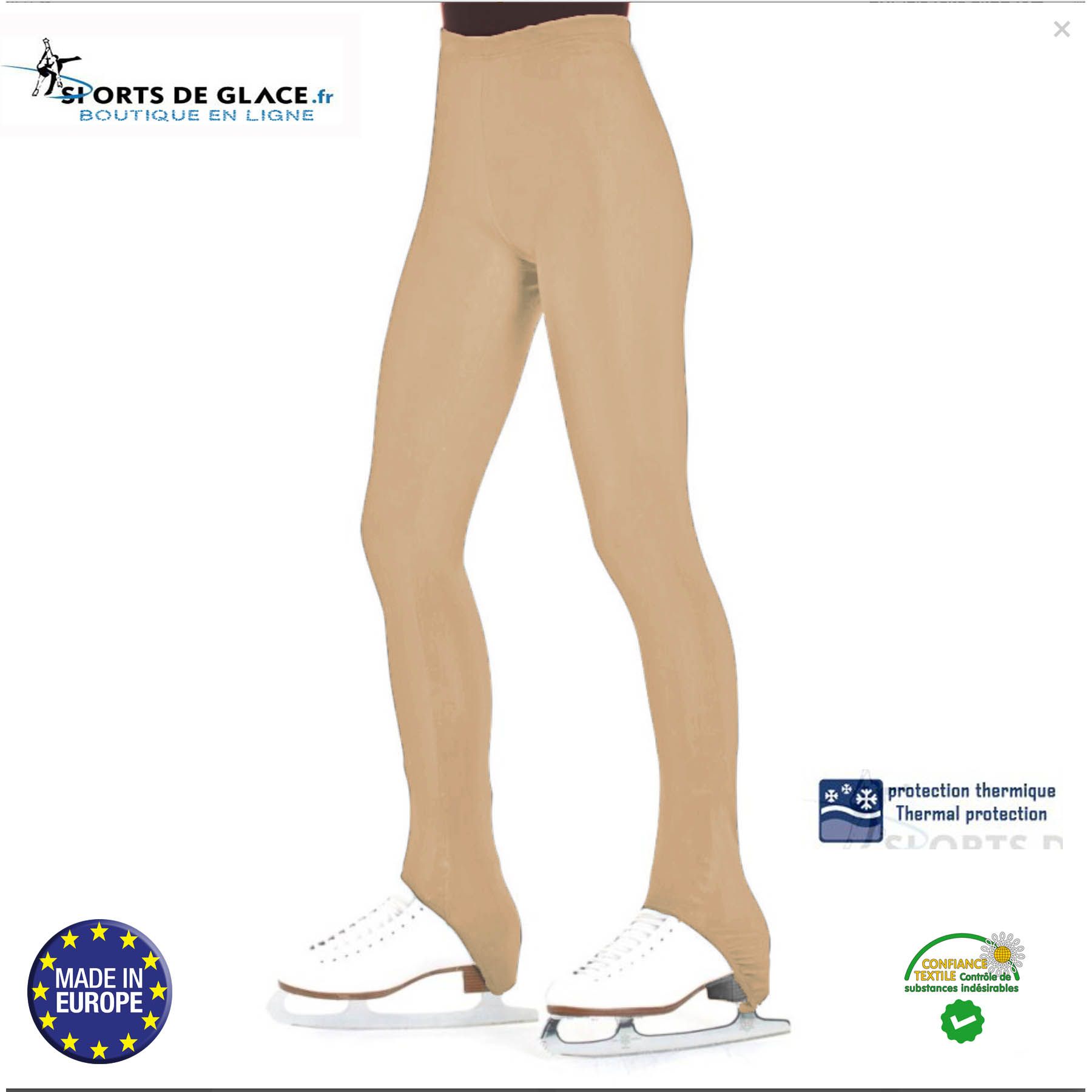 Fleece skin color heel skating pants - SPORTS DE GLACE France