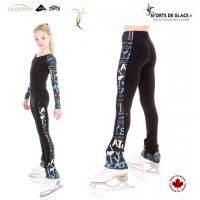 Legging de patinage SK8 noir et bleu