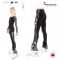 Xpression black and blue Sk8 legging