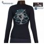 NY2 aqua spiral fleece jacket