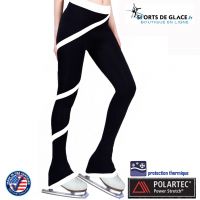 Pantalon de patinage polaire Spirale blanche