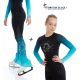 Ensemble patinage Legging et Top dégradés bleu