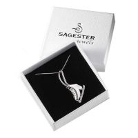 sagester silver sterling skate necklace